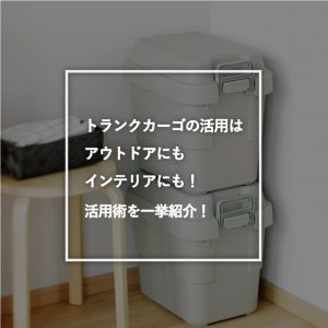 トランクカーゴの活用はアウトドアにもインテリアにも！活用術を一挙紹介！