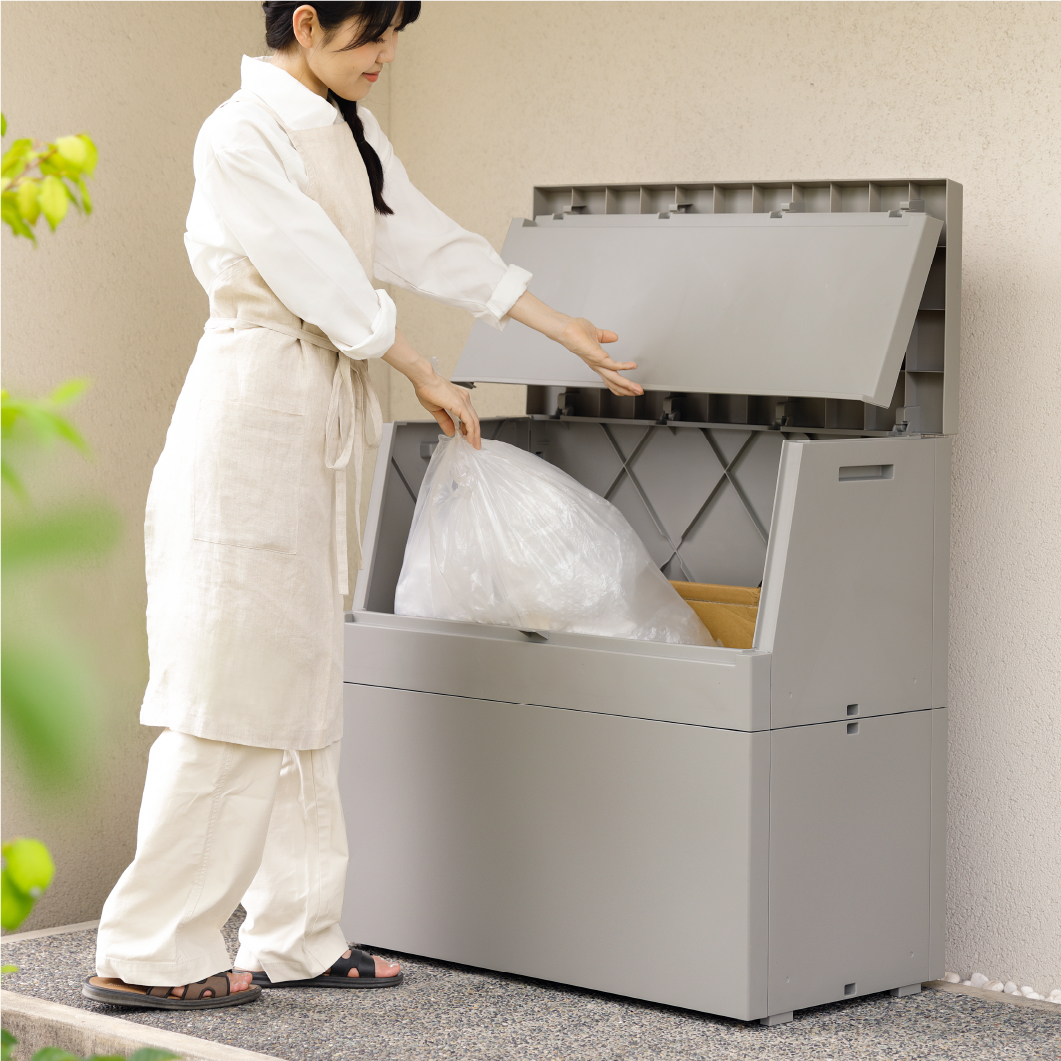 出し入れがスムーズな屋外ストッカー 120L